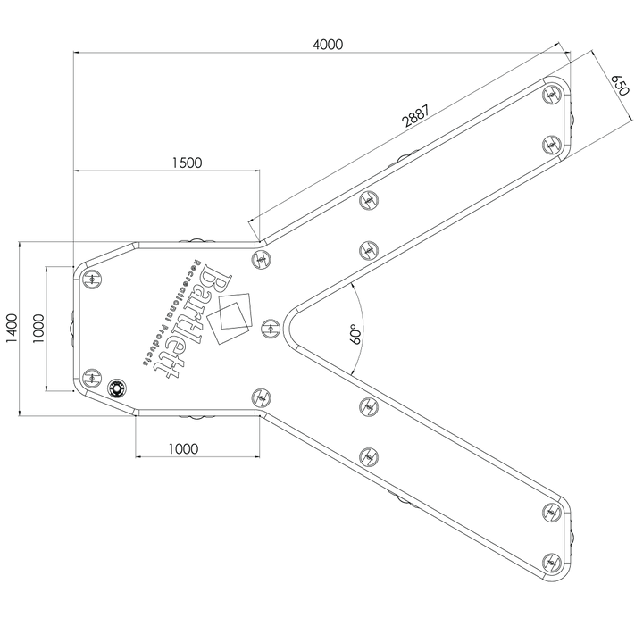 4M 'Y' Inflatable Pontoon