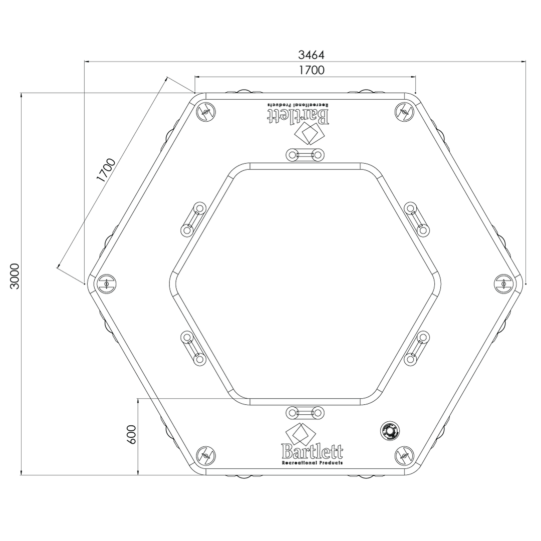 3.5M Hex Deck Water Hammock
