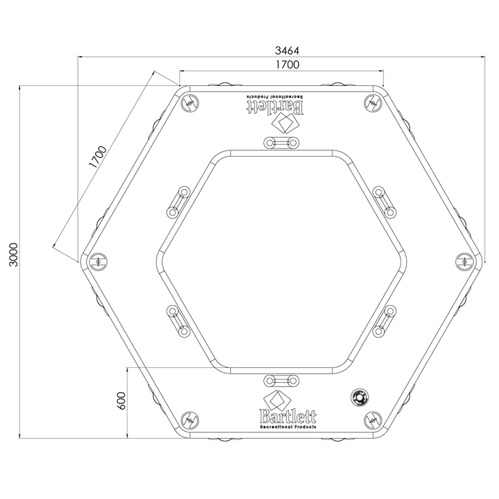 3.5M Hex Deck Water Hammock