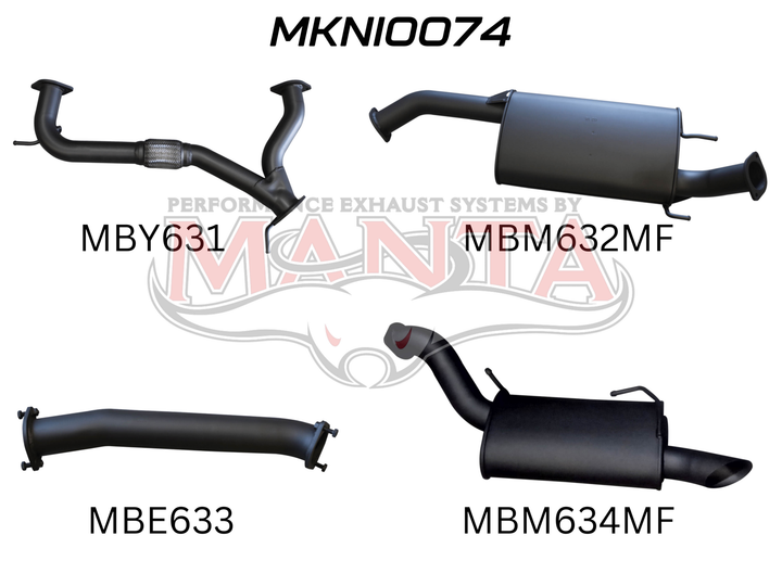 Nissan Patrol Y62 V8 5.6L Wagon 3in Catback With Muffler