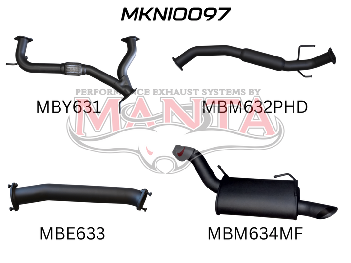 Nissan Patrol Y62 V8 5.6L Wagon 3in Catback With Hotdog/Muffler