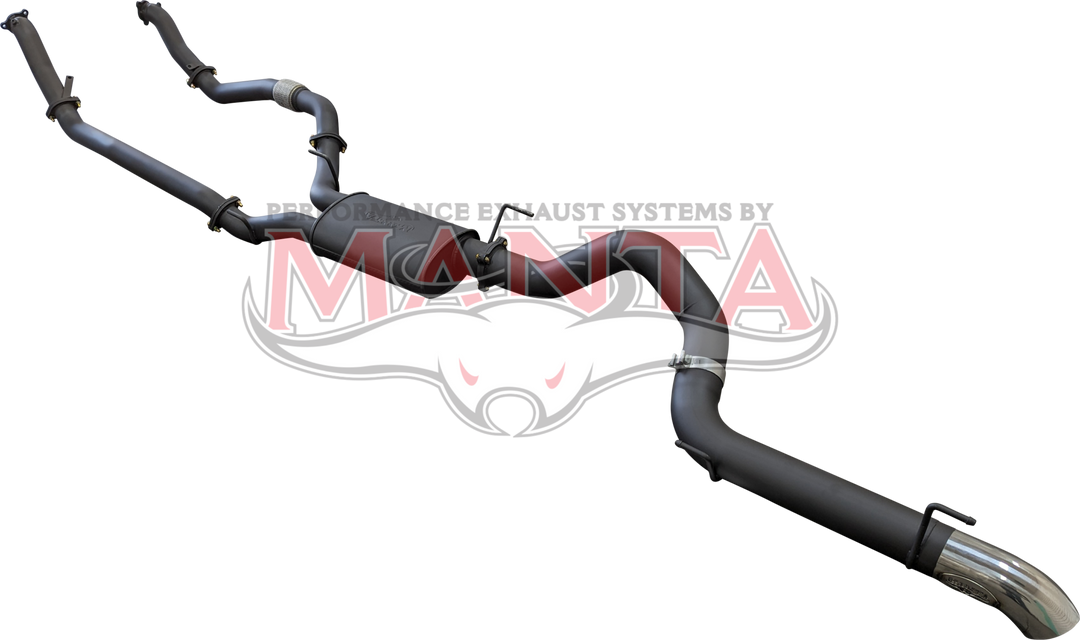 Toyota Landcruiser 200 Series, VDJ200 Manta 3in Dual NO Cat, W/Muffler, 4in Exit