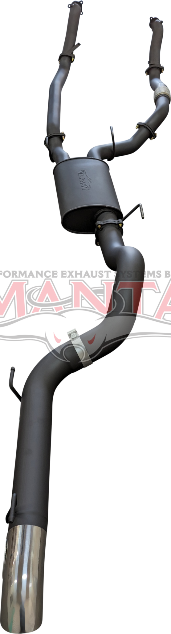 Toyota Landcruiser 200 Series, VDJ200 Manta 3in Dual NO Cat, W/Muffler, 4in Exit