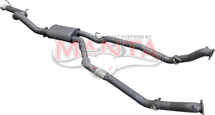 Toyota Landcruiser 200 Series, VDJ200 Manta 3in Dual NO Cat, W/Muffler, 4in Exit