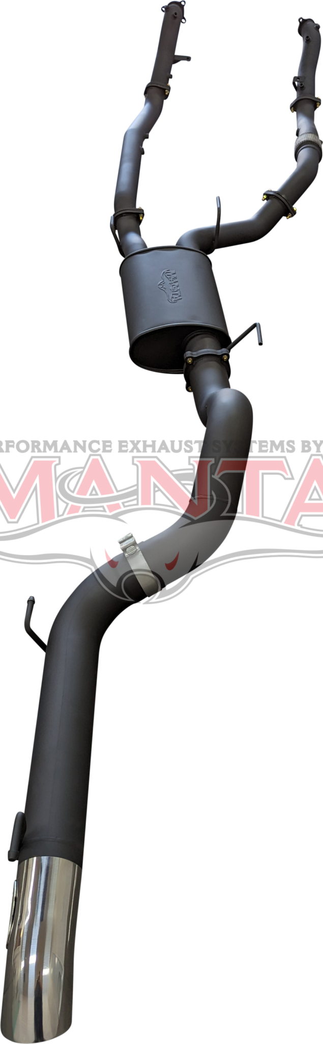 Toyota Landcruiser VDJ200 Manta DPF 3in Dual NO Cat, Muffler, 4in Tailpipe