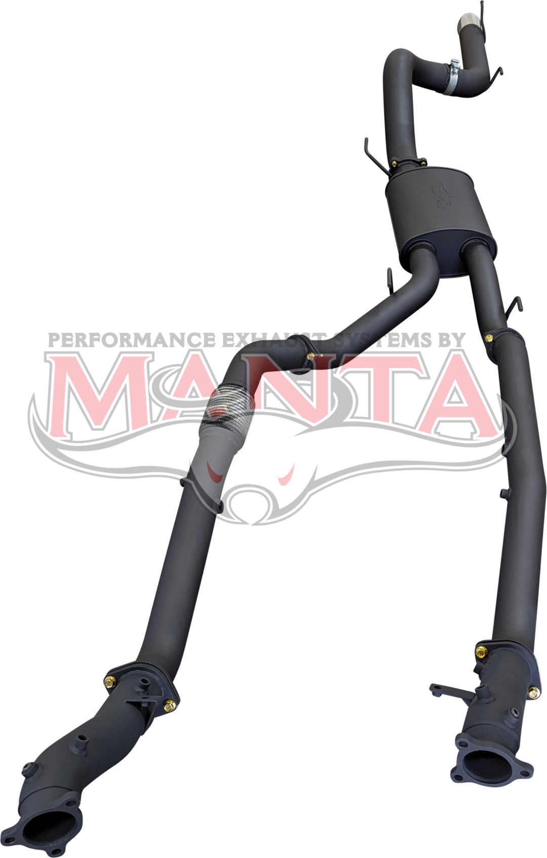 Toyota Landcruiser VDJ200 Manta DPF 3in Dual NO Cat, Muffler, 4in Tailpipe