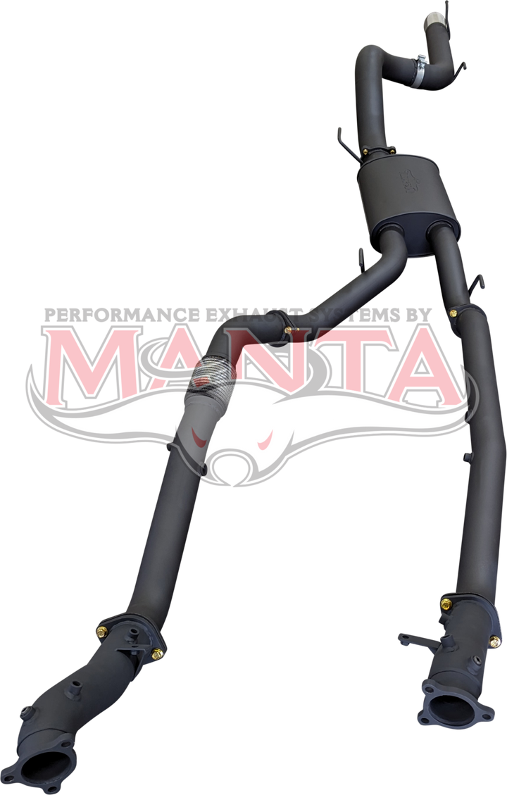 Toyota Landcruiser VDJ200 Manta DPF 3in Dual NO Cat, Muffler, 4in Tailpipe