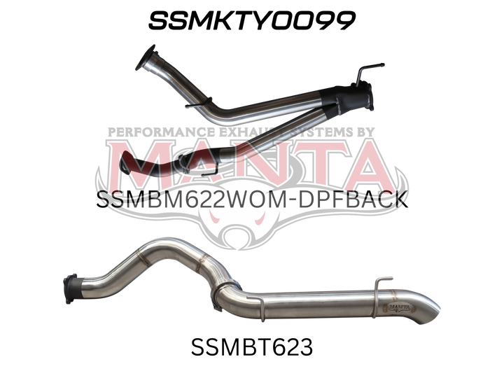 Manta Toyota Landcruiser 200 Series, VDJ200 3in DPF Back W/4in Tailpipe