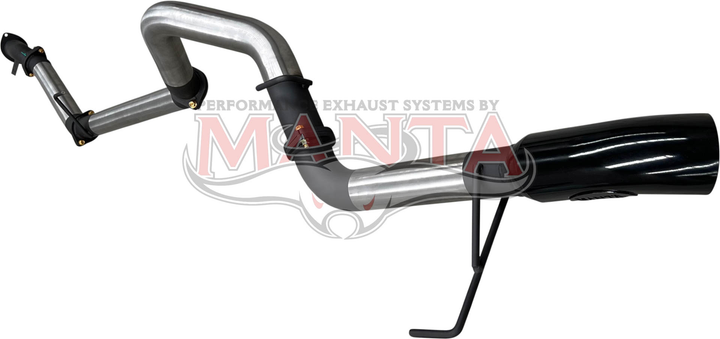 MANTA TOYOTA LANDCRUISER 300 SERIES V6 3IN DPF BACK WITHOUT MUFFLERS, BLACK 4IN TIP