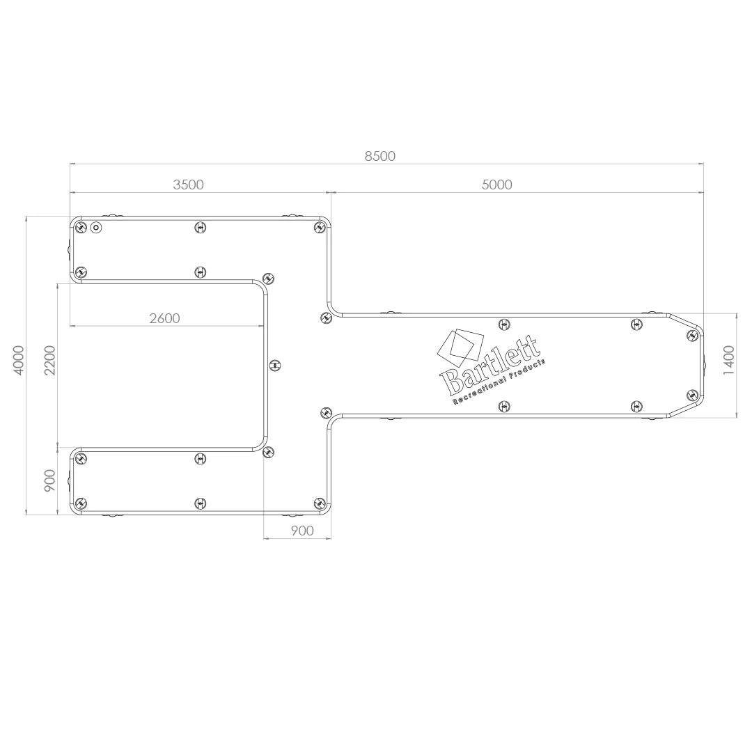 8.5M X 4M U Shape Inflatable Pontoon