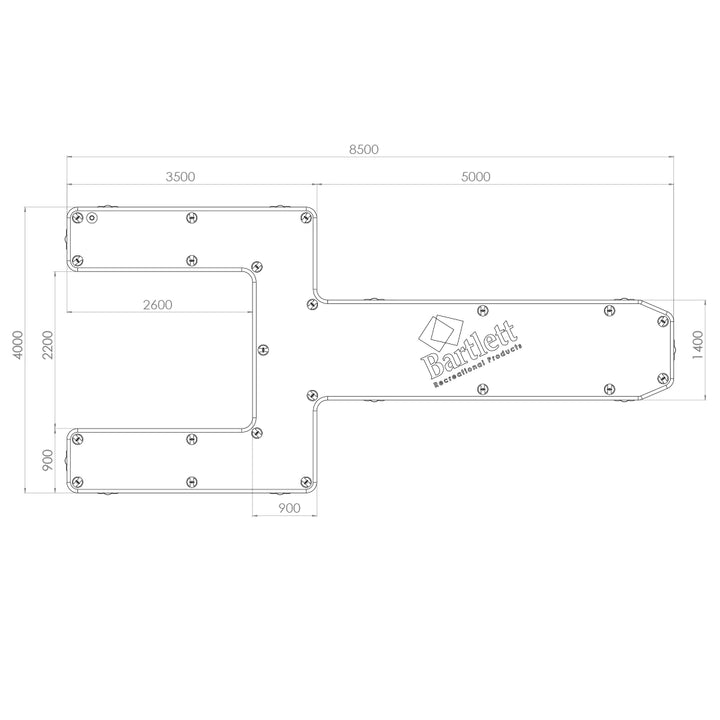 8.5M X 4M U Shape Inflatable Pontoon