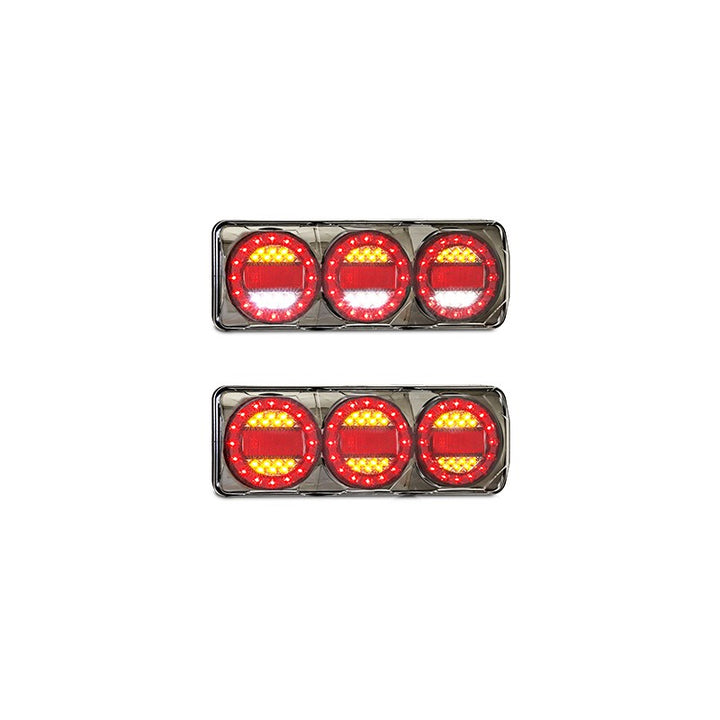 MAXILAMP 3 SERIES LED COMBINATION TAIL LIGHTS (PAIR) STOP / TAIL / INDICATOR / REVERSE