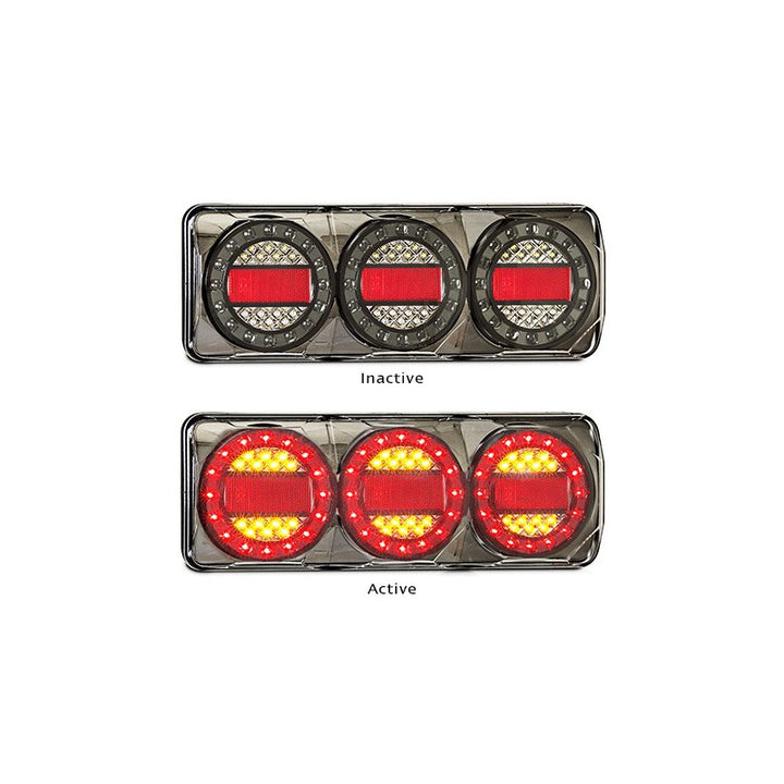 MAXILAMP 3 SERIES LED COMBINATION TAIL LIGHTS (PAIR) STOP / TAIL / INDICATOR / REVERSE